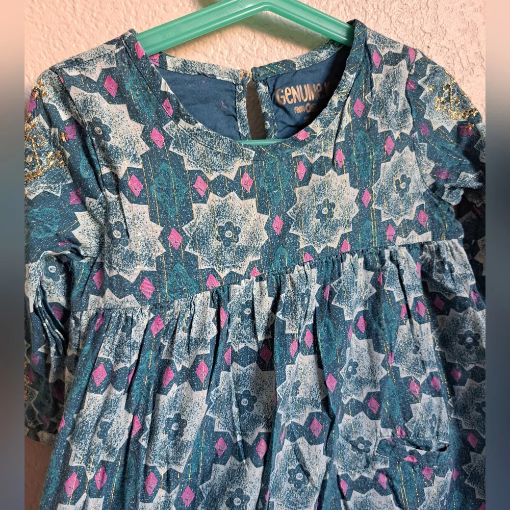 Oshkosh B'gosh Girls Blue Longsleeve Dress Size 5T
